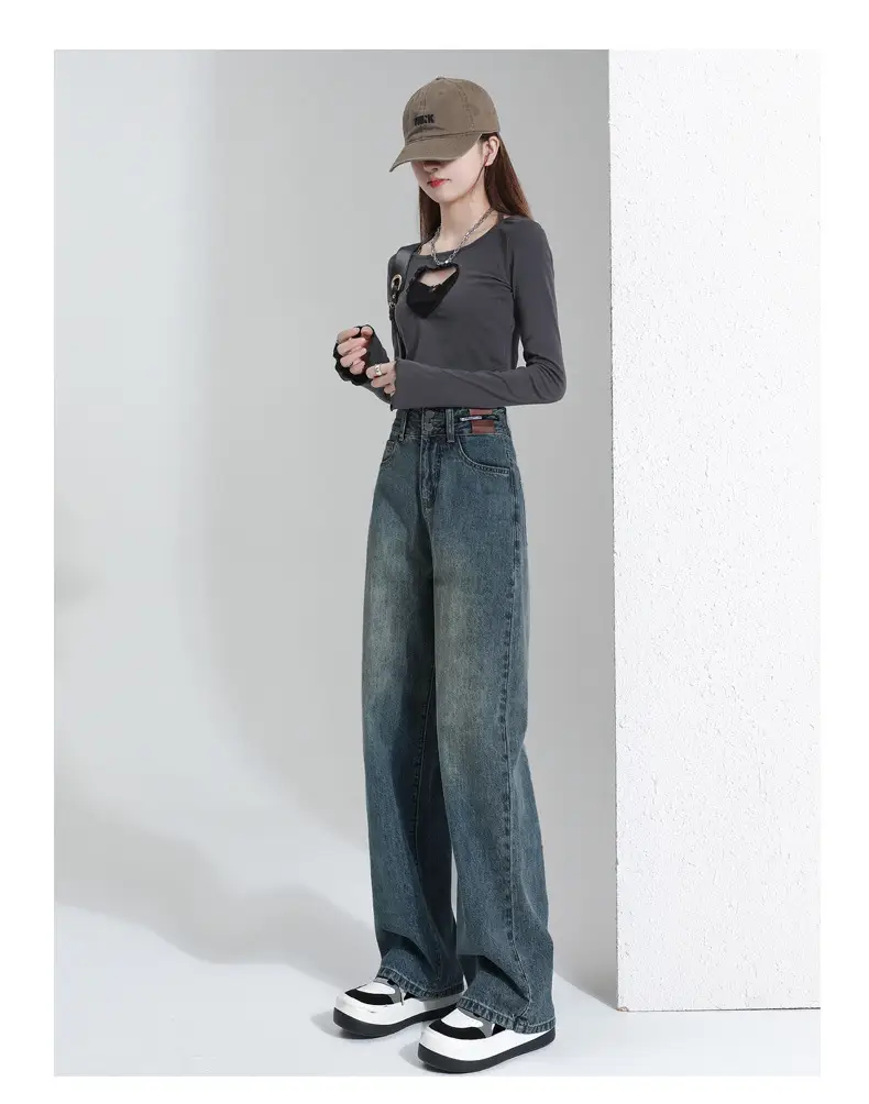 Wide Leg Jeans Women 2023 High Waist Loose Fit — feature 13