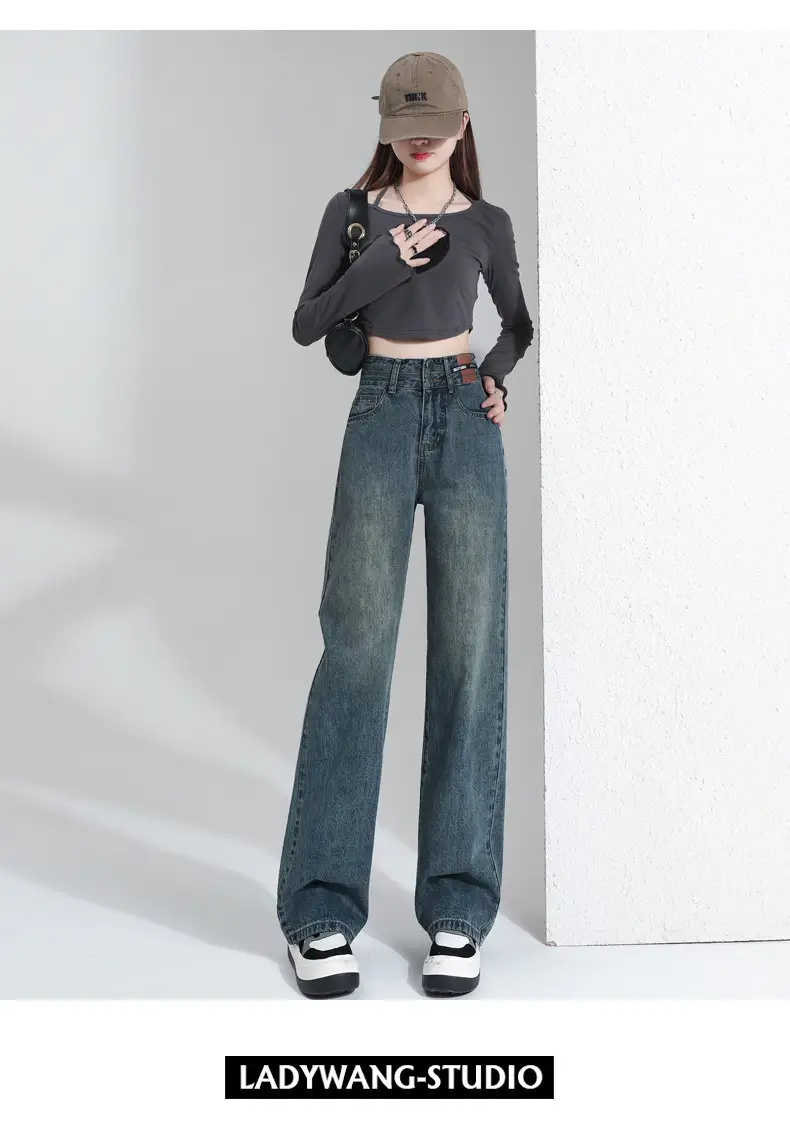 Wide Leg Jeans Women 2023 High Waist Loose Fit — feature 15