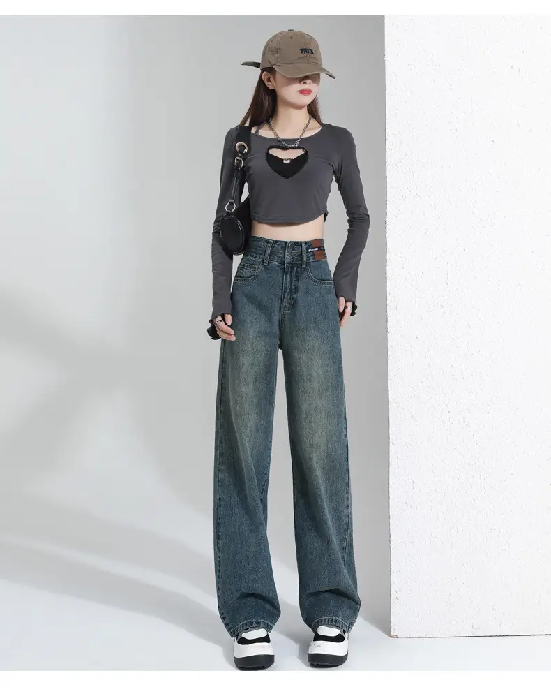 Wide Leg Jeans Women 2023 High Waist Loose Fit — feature 16