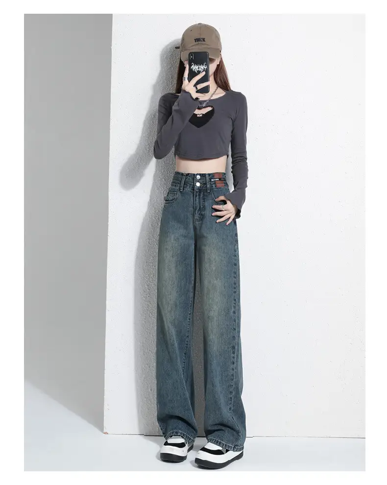 Wide Leg Jeans Women 2023 High Waist Loose Fit — feature 21