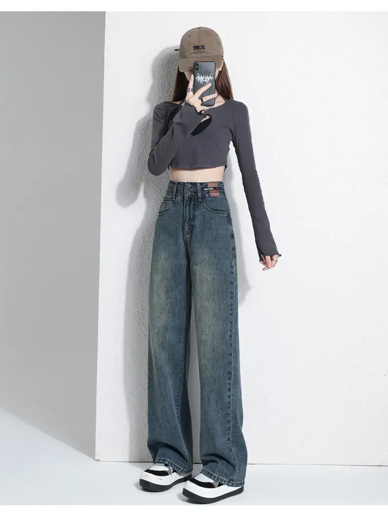 Wide Leg Jeans Women 2023 High Waist Loose Fit — feature 22