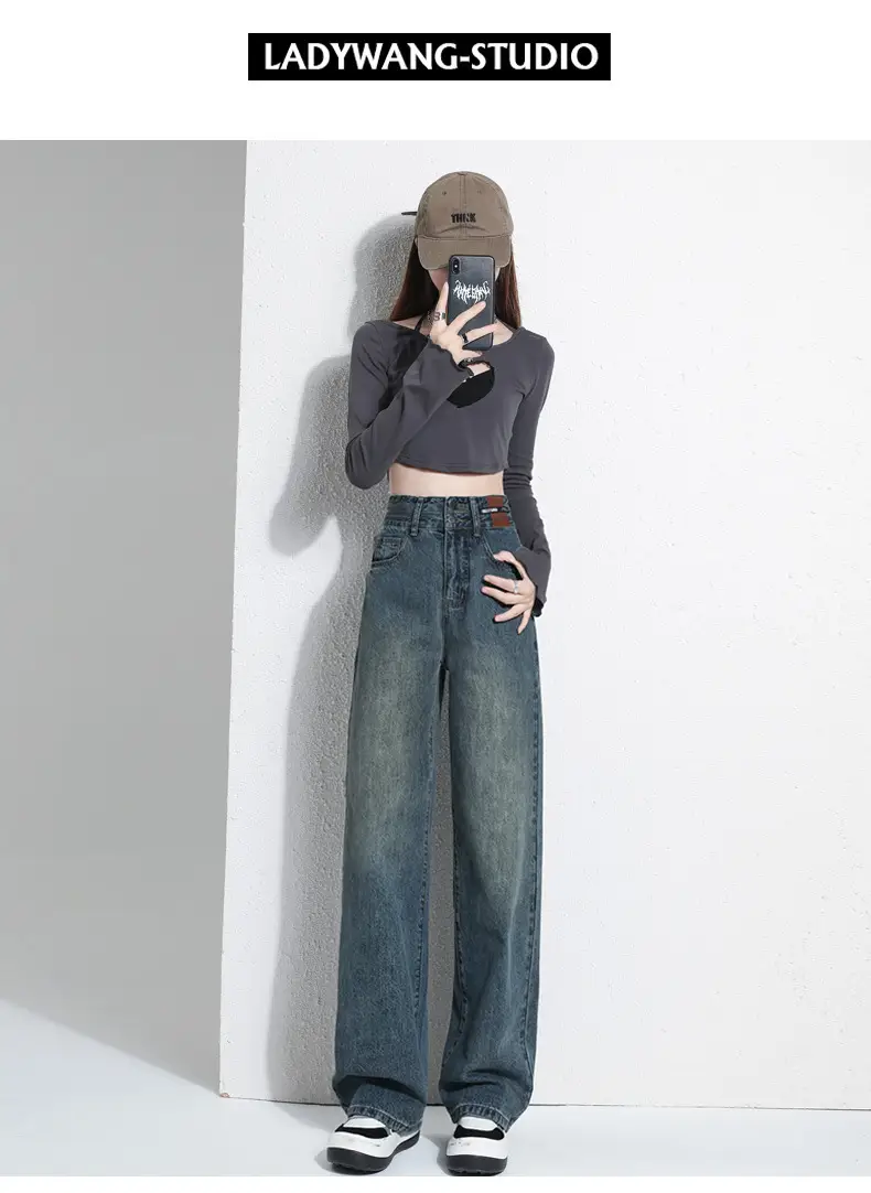 Wide Leg Jeans Women 2023 High Waist Loose Fit — feature 24