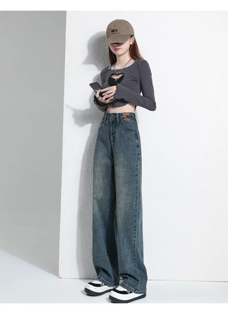 Wide Leg Jeans Women 2023 High Waist Loose Fit — feature 25