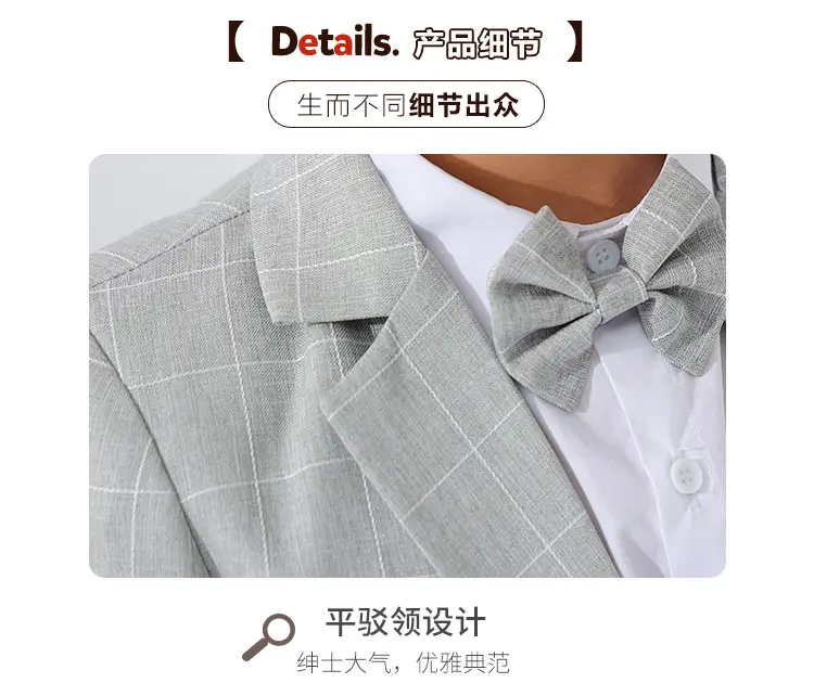 Children's Light Blue Suit Dress Boy's Spring Autumn Performance Suit — feature 11