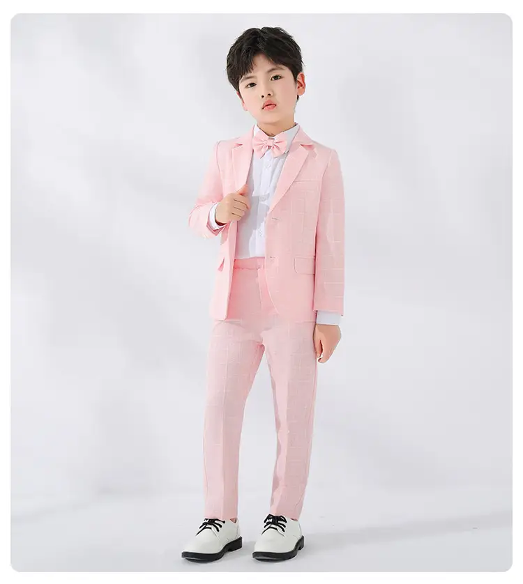 Children's Light Blue Suit Dress Boy's Spring Autumn Performance Suit — feature 17