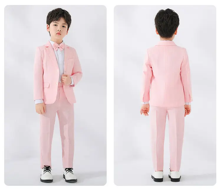 Children's Light Blue Suit Dress Boy's Spring Autumn Performance Suit — feature 18
