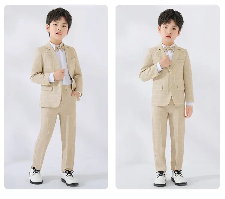 Children's Light Blue Suit Dress Boy's Spring Autumn Performance Suit — feature 21