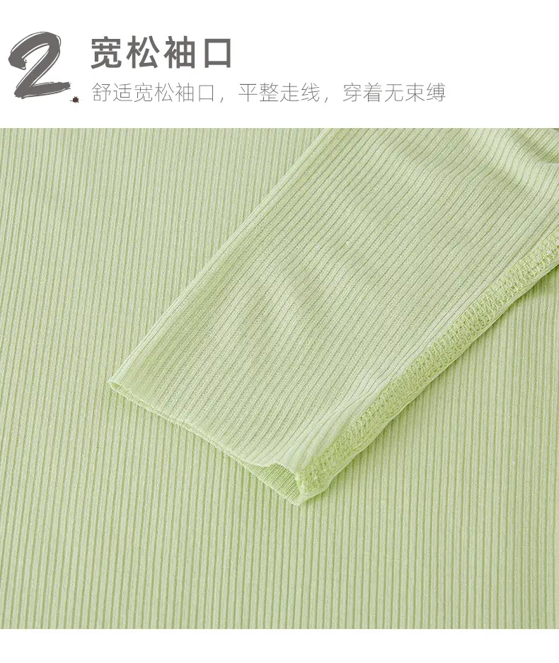 Baby's Green Striped Summer Jumpsuit Modal Fabric — feature 15