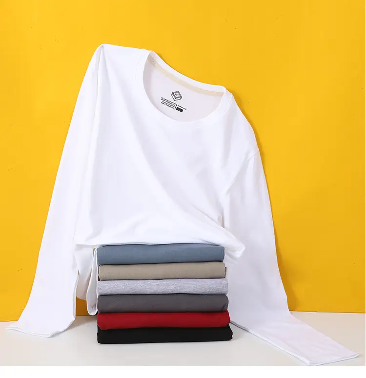 Men Long Sleeve T-Shirt "RIDE" Graphic Beige — feature 12