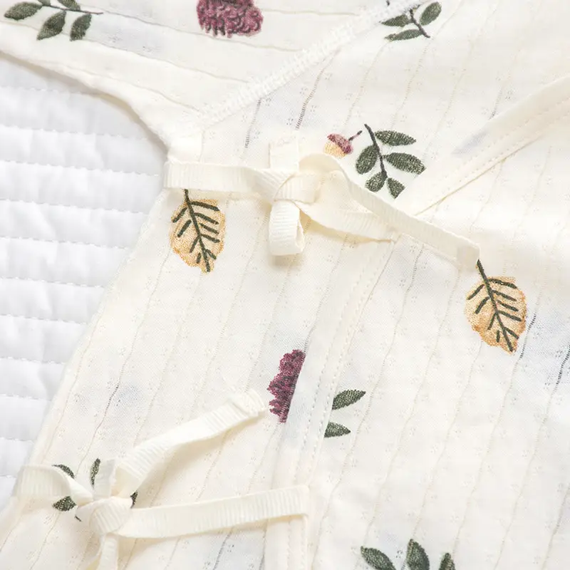 Newborn Pure Cotton Long-Sleeve Romper with Butterfly Print - Image 14