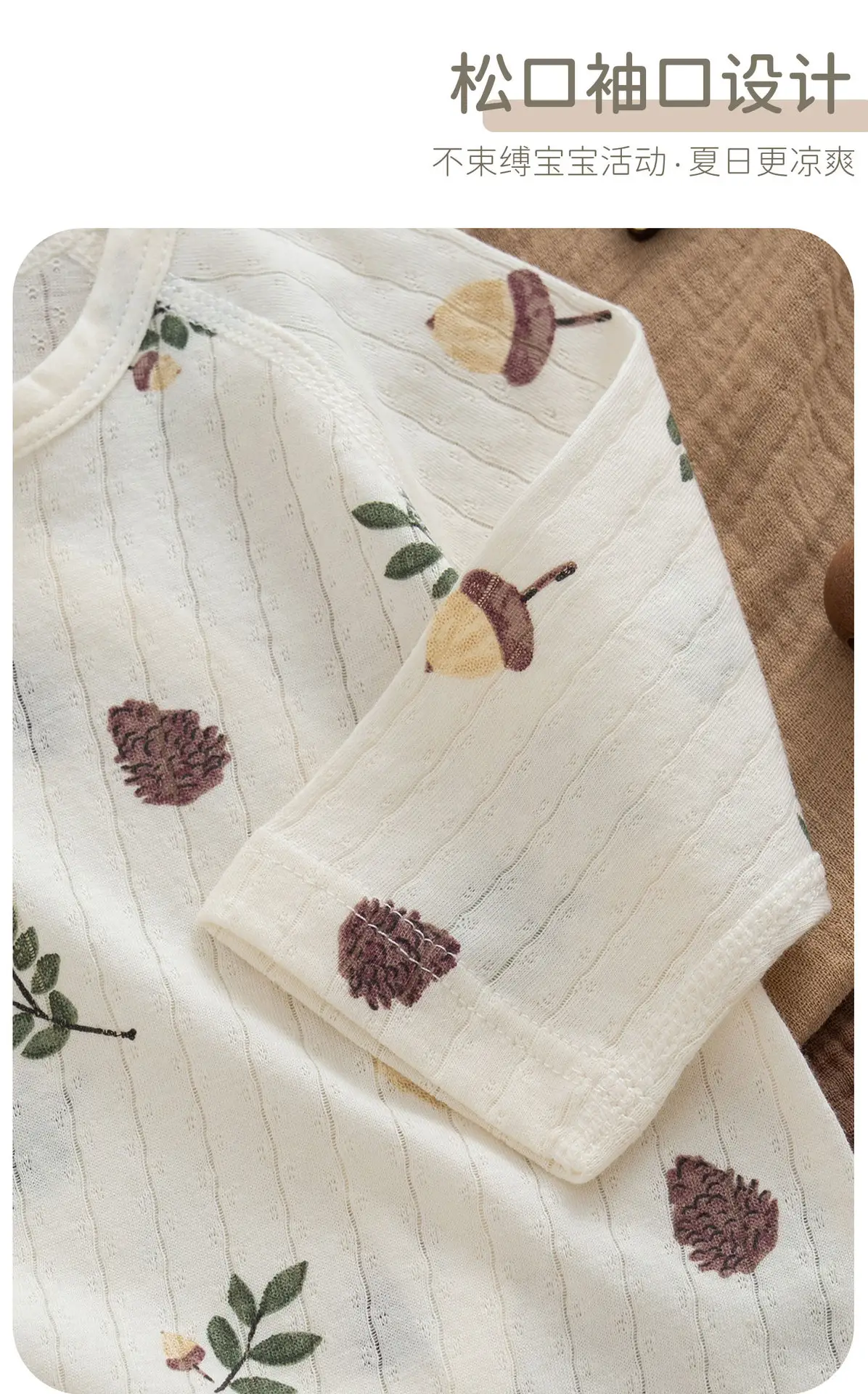 Newborn Pure Cotton Long-Sleeve Romper with Butterfly Print — feature 8