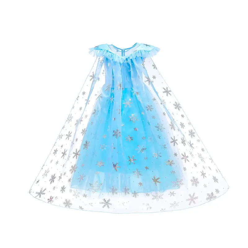 2023 Elsa Princess Dress Blue Puff Fairy Dress — feature 13