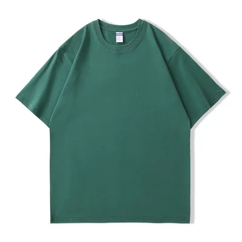 Men Grey Cotton Crewneck T-Shirt Large 260g