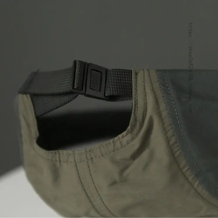 Korean Style Grey Beige Cap with 5 Buttons