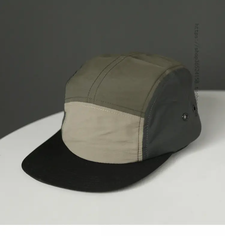 Korean Style Grey Beige Cap with 5 Buttons — feature 2
