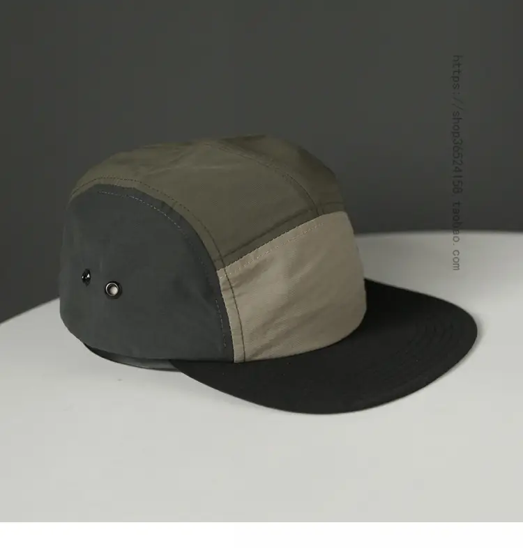 Korean Style Grey Beige Cap with 5 Buttons — feature 3