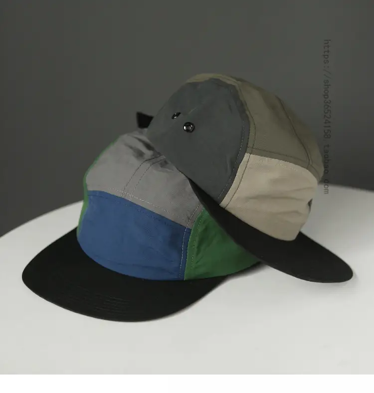 Korean Style Grey Beige Cap with 5 Buttons — feature 7