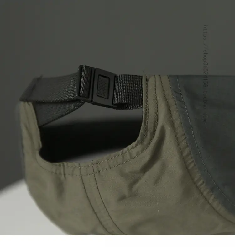 Korean Style Grey Beige Cap with 5 Buttons — feature 9