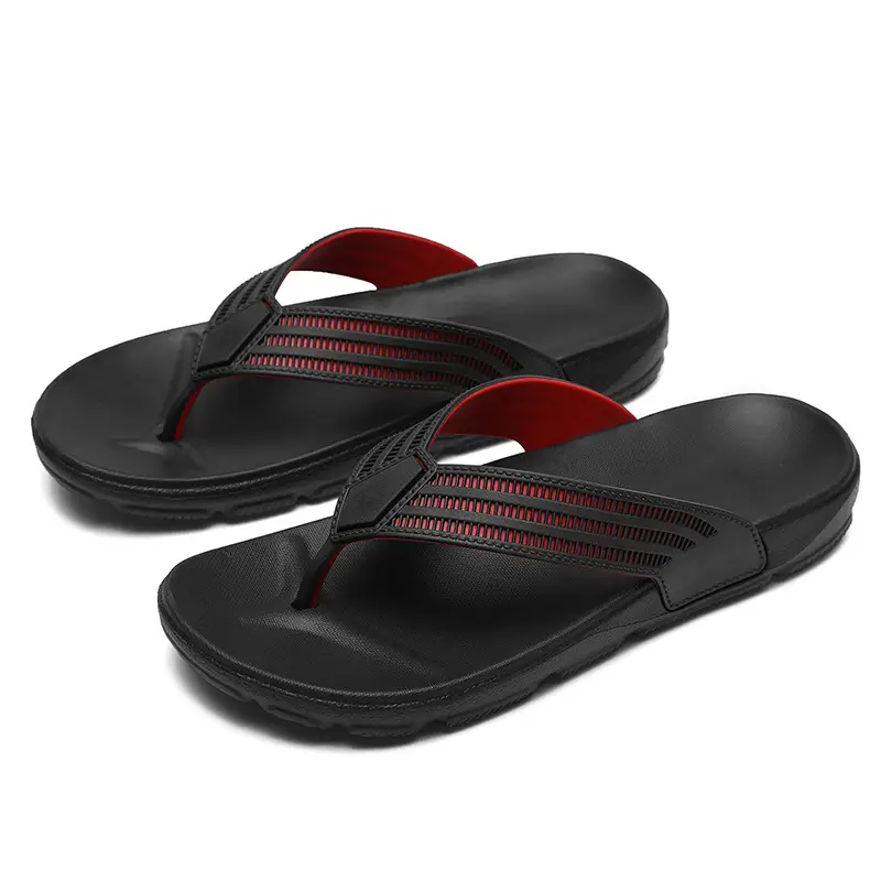 Men Black Stripe Flip Flops 39-45