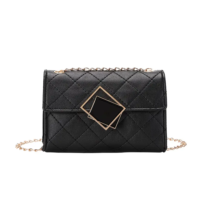 Pink Quilted Chain Shoulder Bag for Women - Image 10