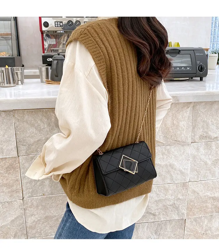 Pink Quilted Chain Shoulder Bag for Women — feature 17