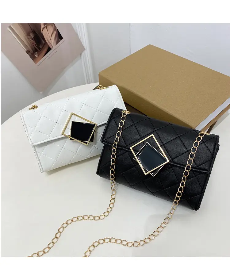 Pink Quilted Chain Shoulder Bag for Women — feature 28