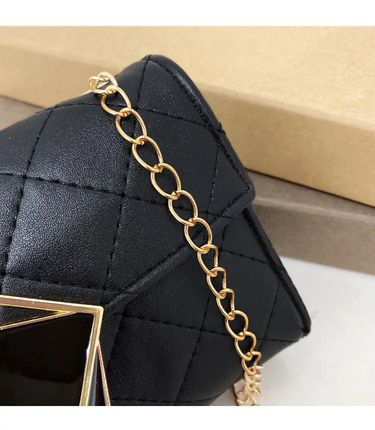 Pink Quilted Chain Shoulder Bag for Women — feature 31