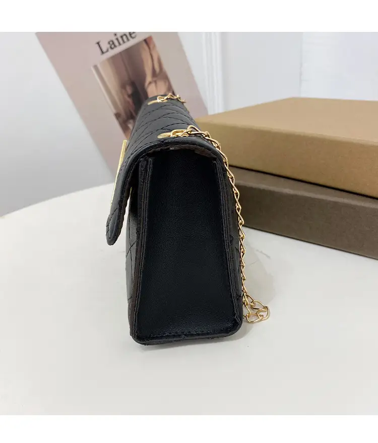 Pink Quilted Chain Shoulder Bag for Women — feature 32