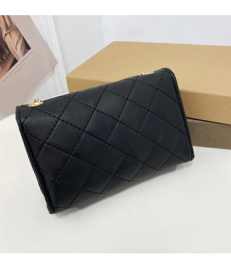 Pink Quilted Chain Shoulder Bag for Women — feature 33