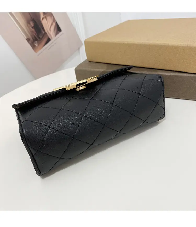 Pink Quilted Chain Shoulder Bag for Women — feature 34