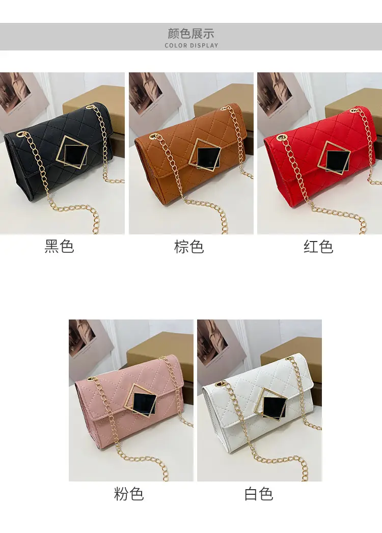 Pink Quilted Chain Shoulder Bag for Women — feature 4