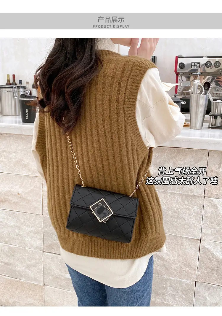 Pink Quilted Chain Shoulder Bag for Women — feature 5