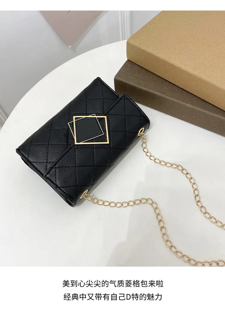 Pink Quilted Chain Shoulder Bag for Women — feature 7