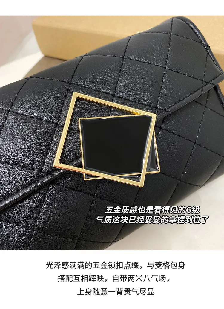 Pink Quilted Chain Shoulder Bag for Women — feature 8