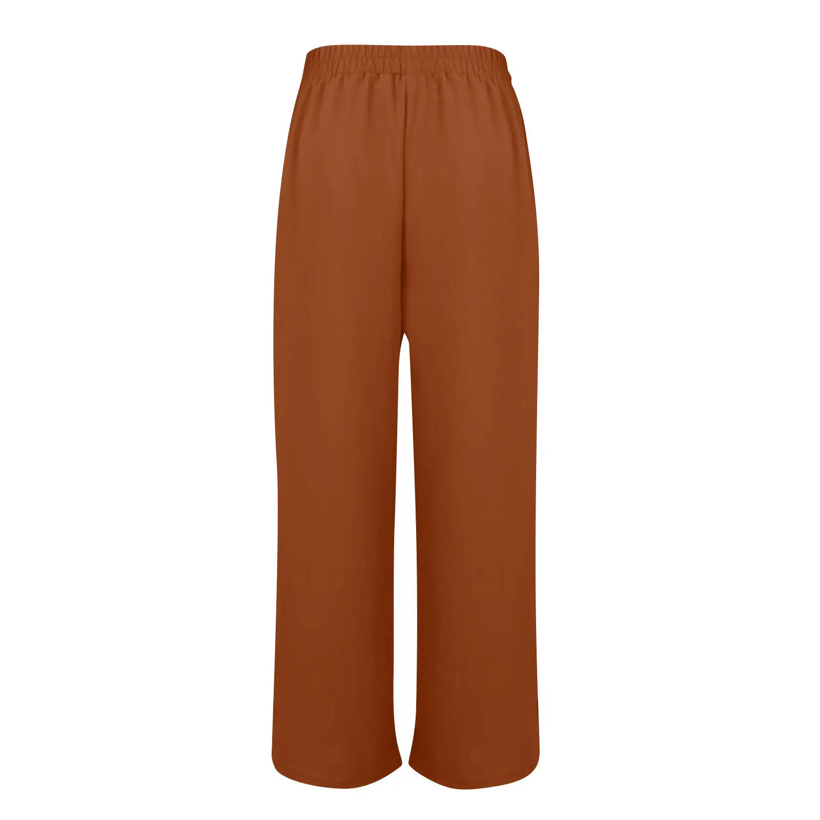 Women's Elastic Waist Lace-Up Loose Pants Gray — feature 12