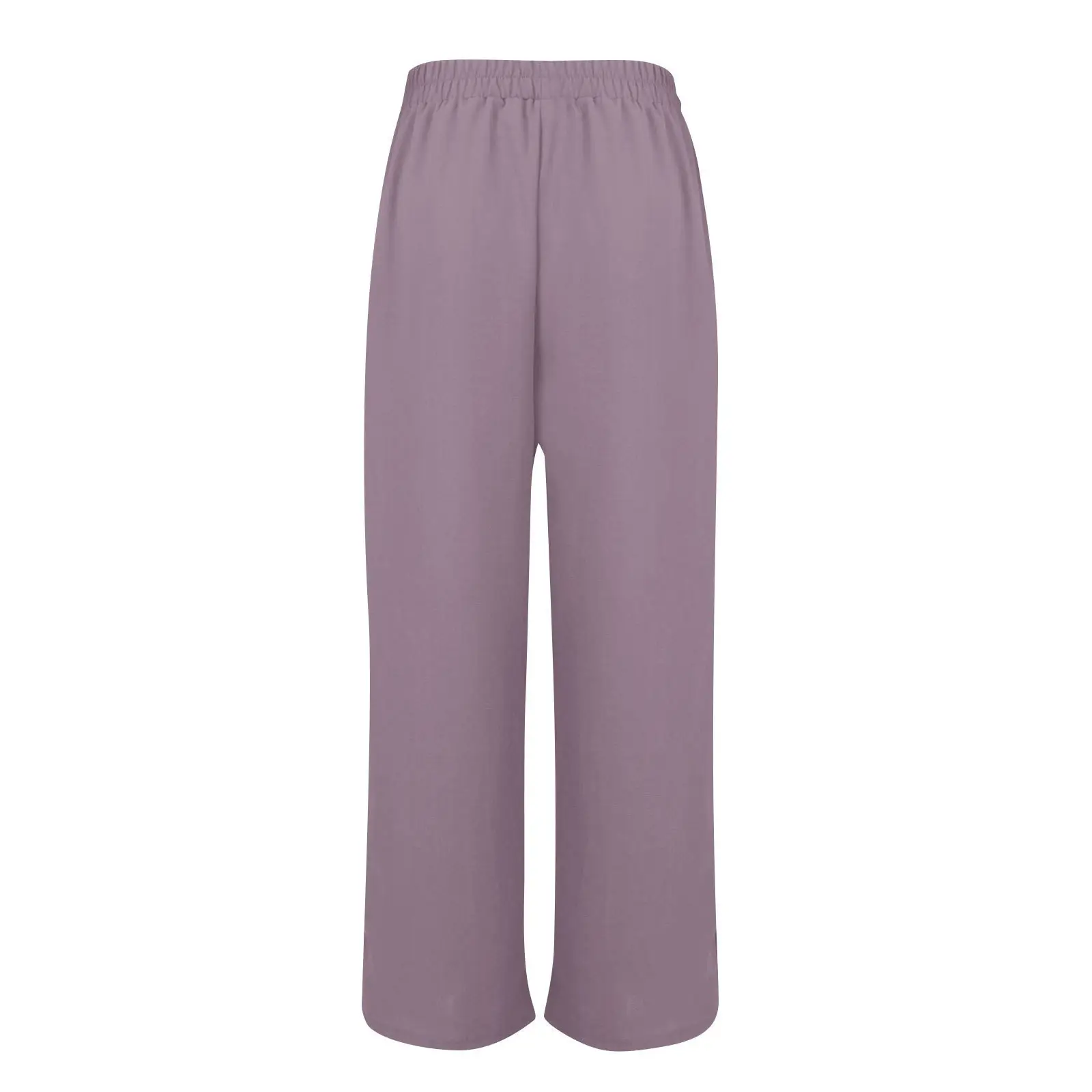 Women's Elastic Waist Lace-Up Loose Pants Gray — feature 22