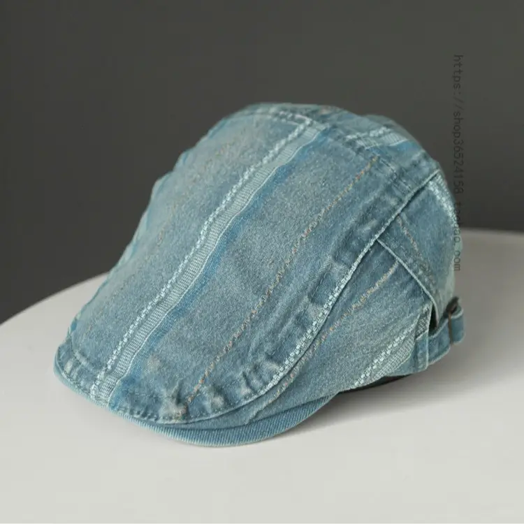Denim Retro Progressive Cap for Men Spring Summer - Image 6
