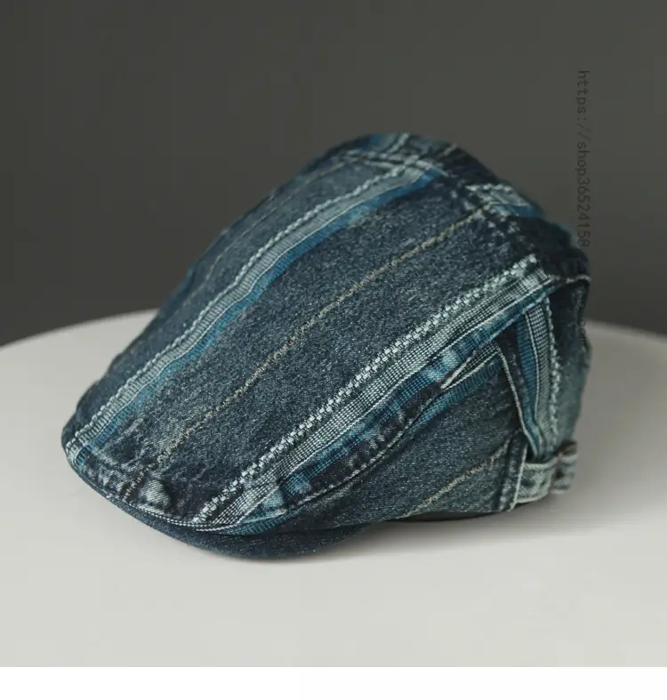 Denim Retro Progressive Cap for Men Spring Summer — feature 1