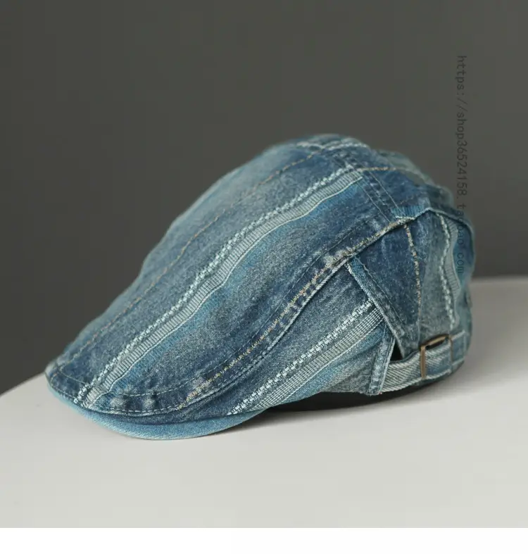 Denim Retro Progressive Cap for Men Spring Summer — feature 5