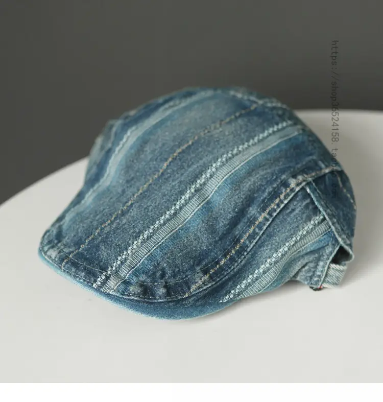 Denim Retro Progressive Cap for Men Spring Summer — feature 6