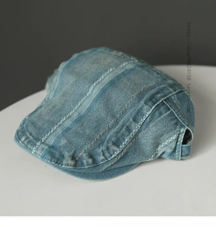 Denim Retro Progressive Cap for Men Spring Summer — feature 7
