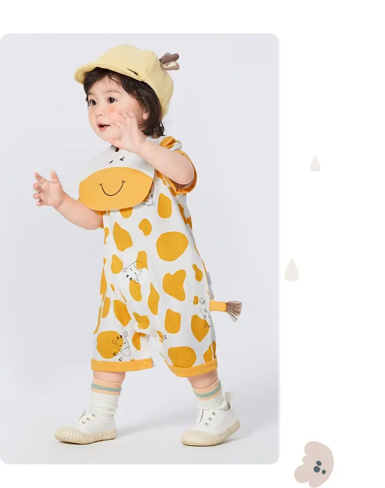 Cute Panda Baby Bib & Shorts Set Cotton White — feature 18