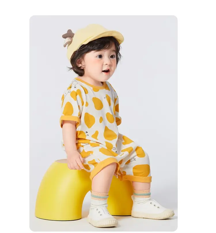 Cute Panda Baby Bib & Shorts Set Cotton White — feature 20