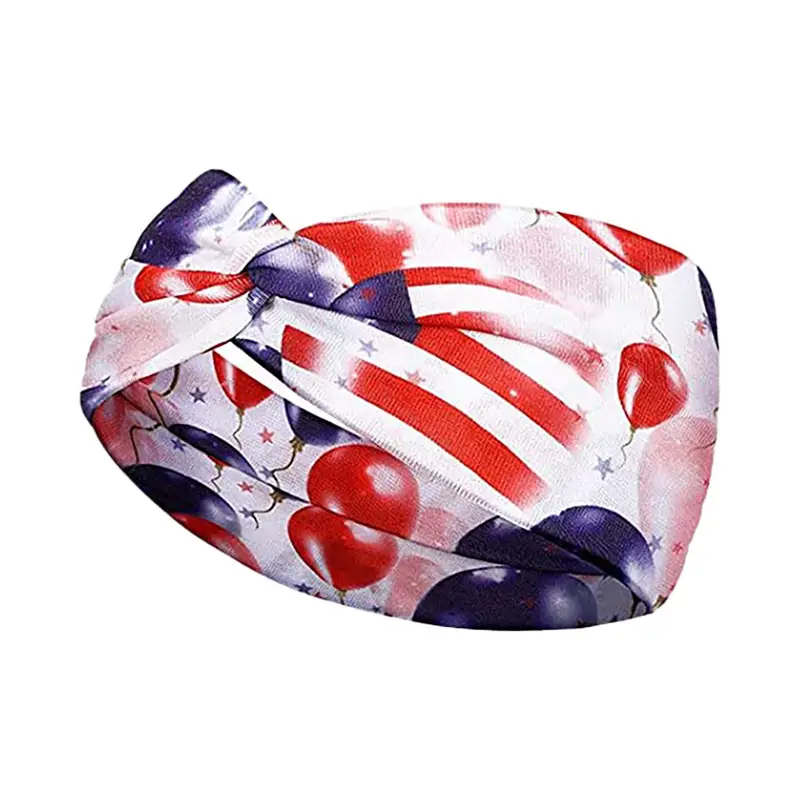 US Flag Star Element Retro Knot Yoga Hair Band - Image 5