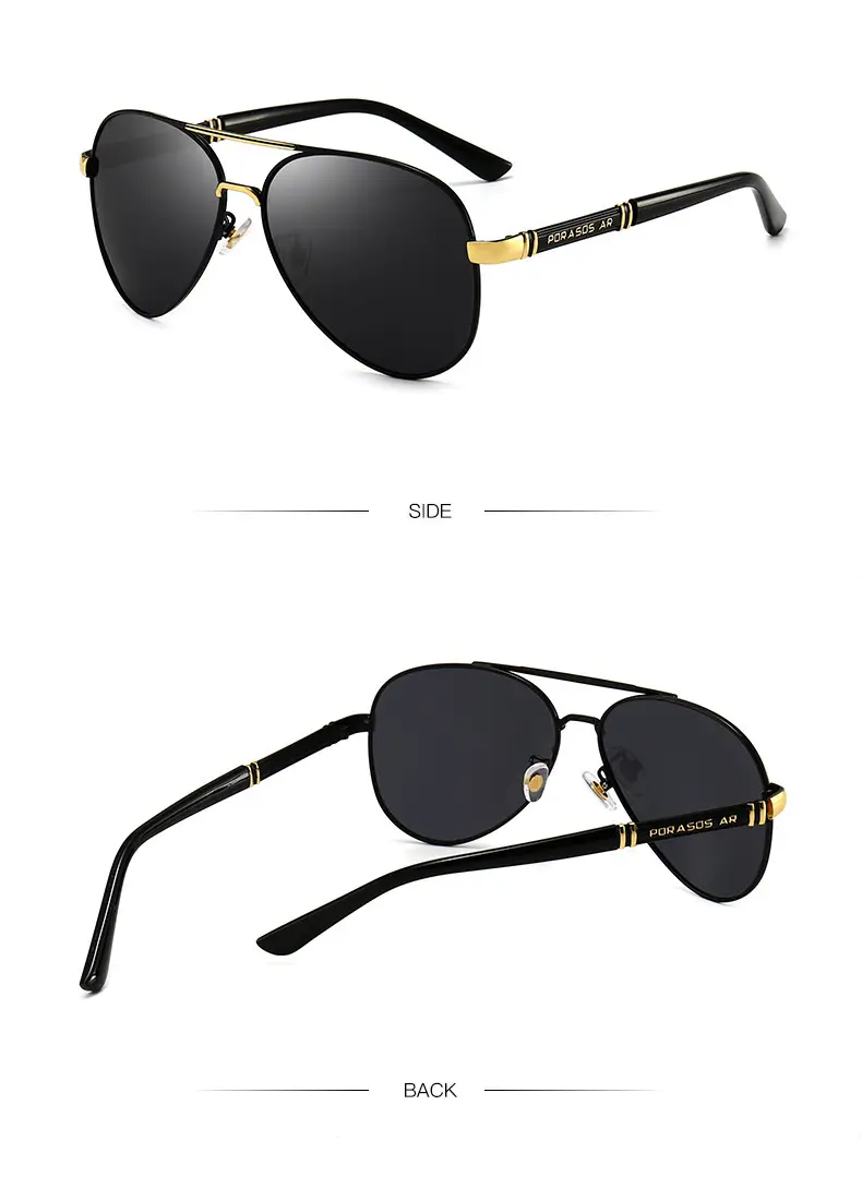 2025 Polarized Sunglasses Retro Metal Large Frame Toad Mirror Men's Driving Color Changing Sunglasses Anti-UV — feature 15