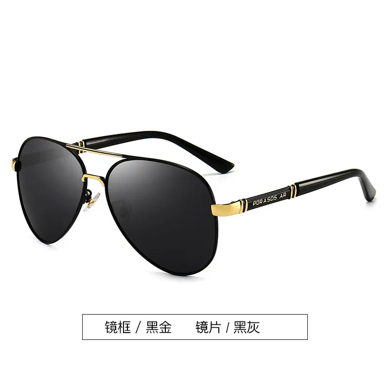 2025 Polarized Sunglasses Retro Metal Large Frame Toad Mirror Men's Driving Color Changing Sunglasses Anti-UV
