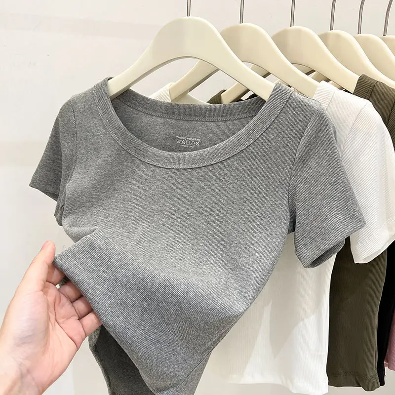 Women Black Short Sleeve T-Shirt Summer 2023 - Image 9