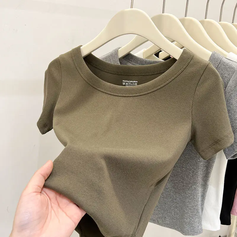 Women Black Short Sleeve T-Shirt Summer 2023 - Image 10