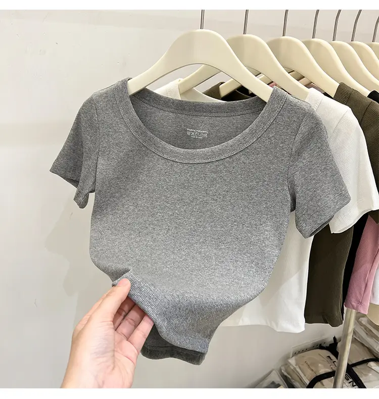 Women Black Short Sleeve T-Shirt Summer 2023 — feature 13