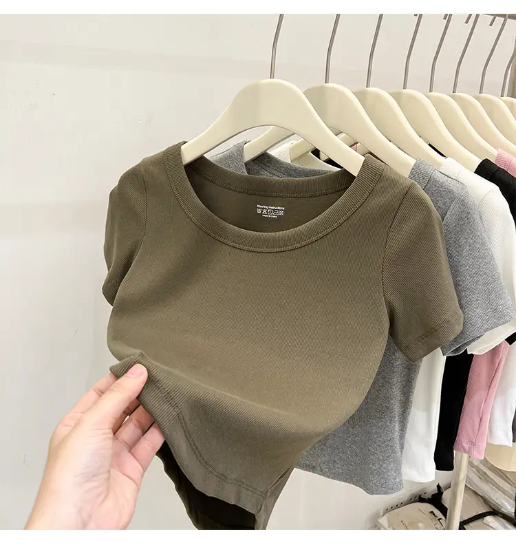 Women Black Short Sleeve T-Shirt Summer 2023 — feature 18